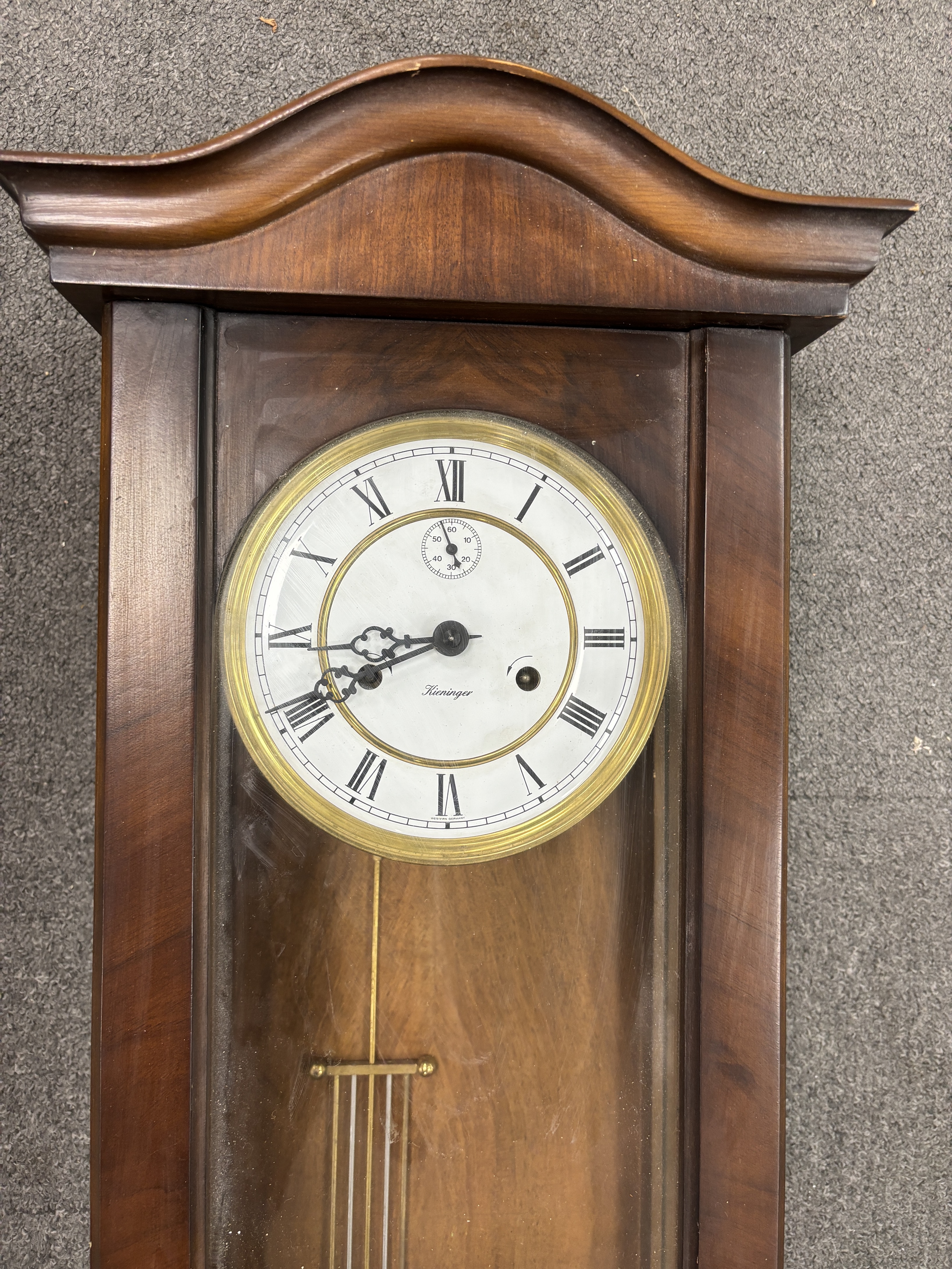 A Vienna style wall clock. Condition - fair